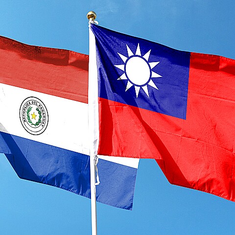 Paraguayan and Taiwanese flags 