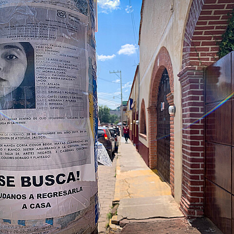 Missing girl poster in Mexico 