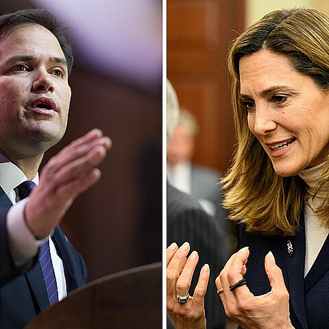 Congresista María Elvira Salazar y senador Marco Rubio