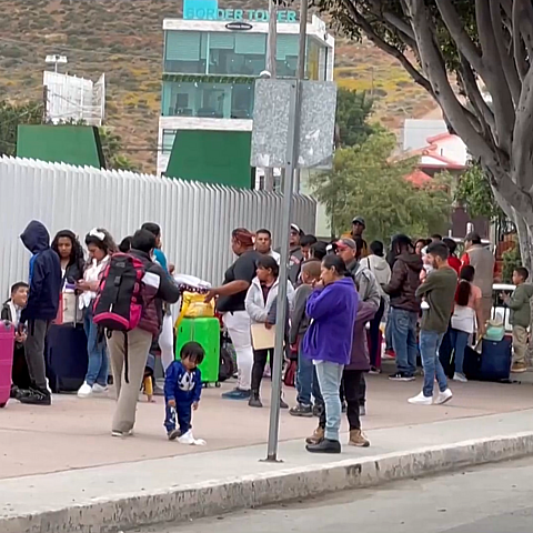 Inmigrantes en la frontera mexicana