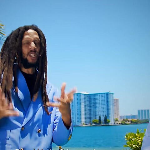 Osmani García y el hijo de Bob Marley