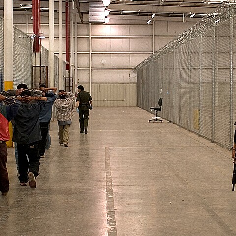 Migrants in CBP custody at U.S. border detention facility 