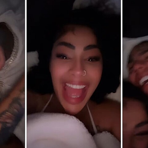Los artistas compartieron un video desde la cama y encendieron las redes 