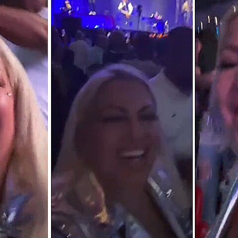 La cubana disfrutó el concierto de Ricardo Arjona en Miami  