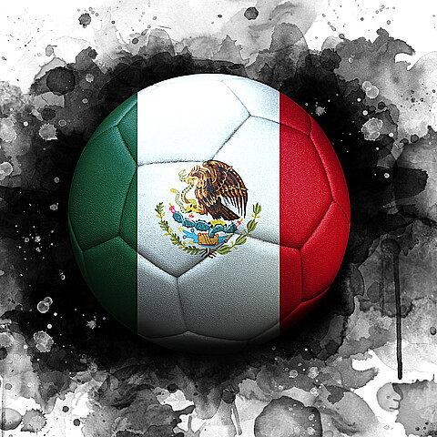 Soccer/Futbol with Mexican flag insignia