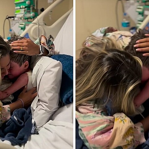 La madre emocionó a todo el mundo con el video junto a su hijo
