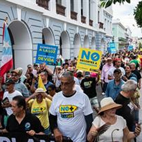 Protesters in Puerto Rico 