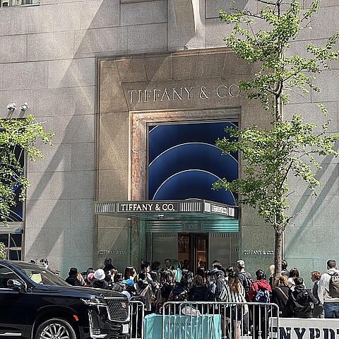 Tiffany & Co. on Fifth Avenue during its April 28 flagship reopening