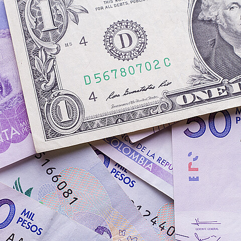 Moneda colombiana y dolar