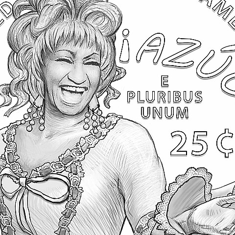 Celia inmortalizada en moneda