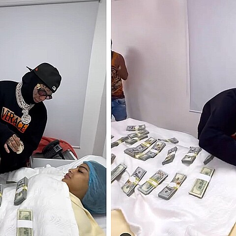 El rapero 6ix9ine llenó de regalos a Yailin La Más Viral 