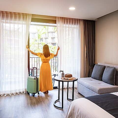 Stock photo of hotel room