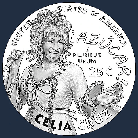 U.S. Mint Celia Cruz Quarter design