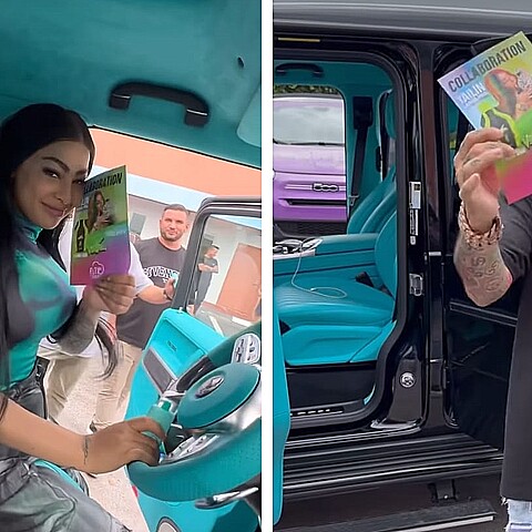 La artista dominicana recibió dos autos de regalo el mismo día 