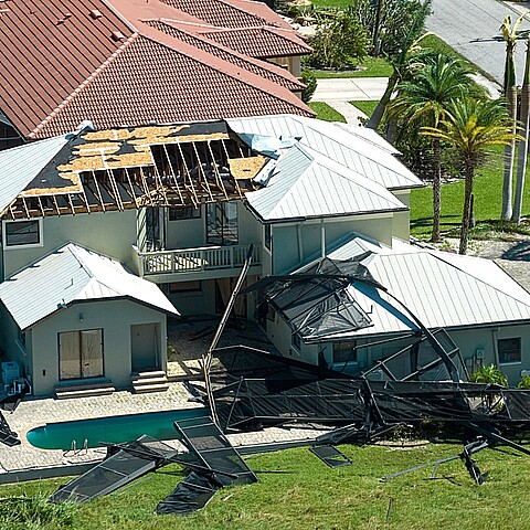 Casa en Florida destruida después del paso de Huracán Ian