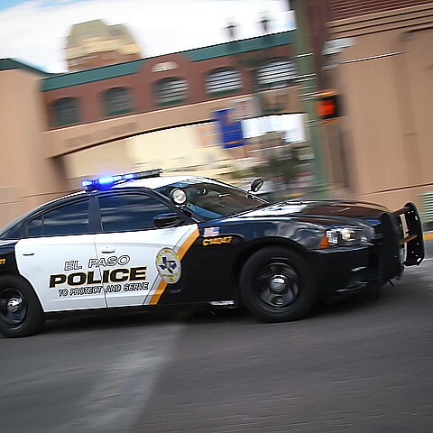 El Paso police vehicle in hot pursuit