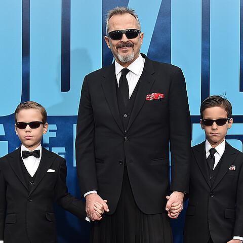 Miguel Bose and his two sons