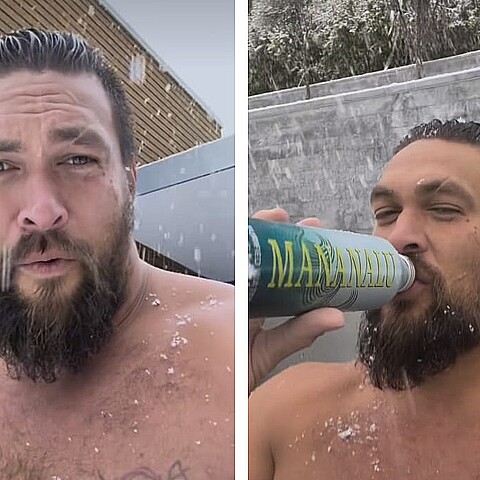 El famoso actor celebró su cumpleaños 44 en medio de la nieve