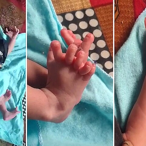 La niña fue comparada con una diosa hindú 