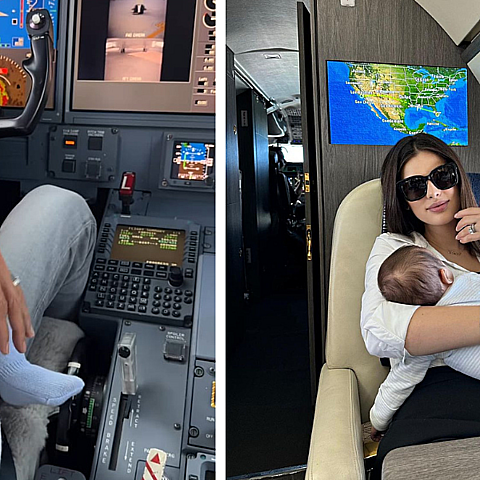 La modelo paraguaya compartió imágenes de su marido y su bebé