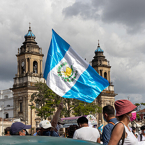 2021 Protest in support of anti-corruption prosecutor Juan Francisco Sandoval at Central Plaza 