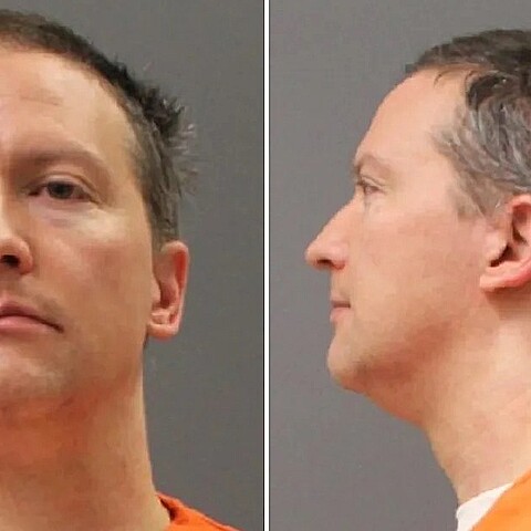 Derek Chauvin booking shot in August 2021
