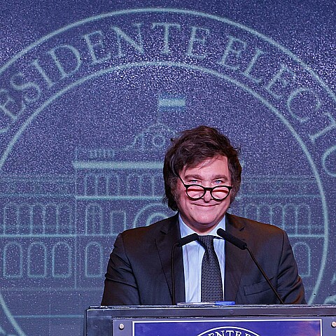 El presidente electo de Argentina Javier Milei