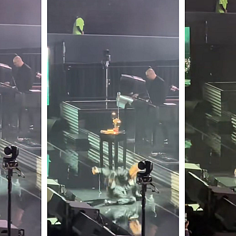 El famoso cantante protagonizó una fuerte caída