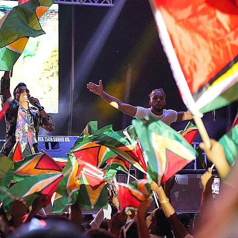 Guyanese citizens rally support for their president amid war cries from Venezuelan dictator Nicolas Maduro