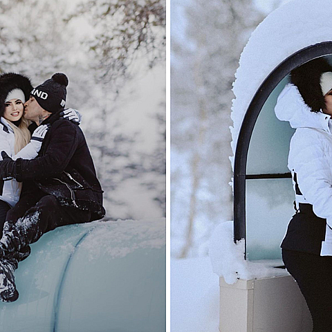 La pareja de cubanos vive momentos mágicos en Finlandia 