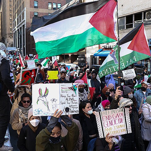 Supporters of Palestinian causes flood NYC streets on Nov. 23, 2023