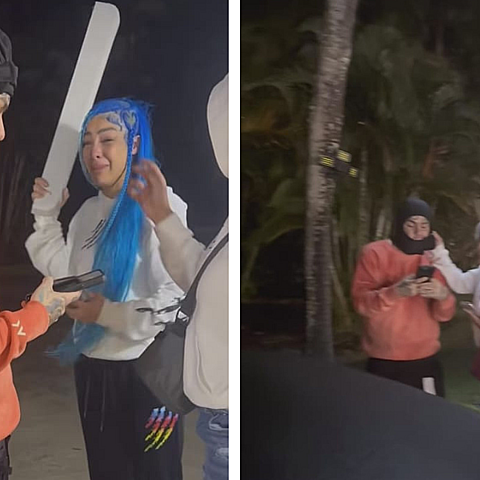 Yailin aparece golpeando a Tekashi en varios videos 