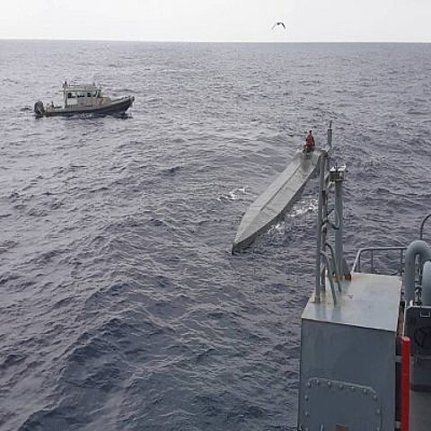 The Colombian Navy seized this narco-submarine carrying cocaine