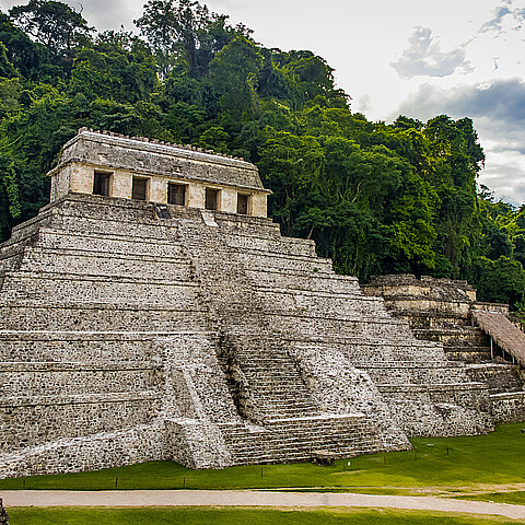Temple of Inscriptions at Mayan ruins of Palenque - Chiapas, Mexico