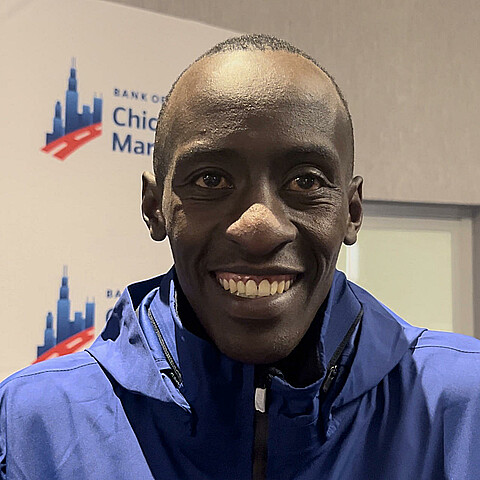 Imagen de archivo del atleta keniano Kelvin Kiptum, plusmarquista mundial de maratón