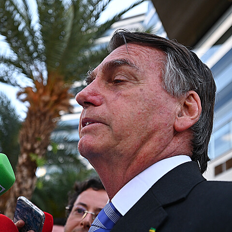 Former Brazilian President Jair Bolsonaro on Feb. 26, 2024