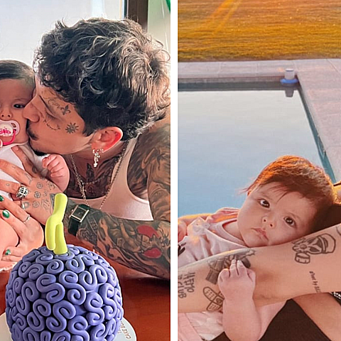 Los artistas decidieron mostrar el rostro de su bebé Inti