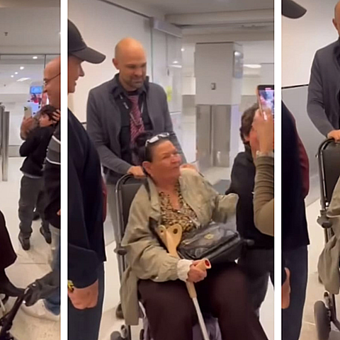 La cantante cubana recibió en Miami a su abuela 