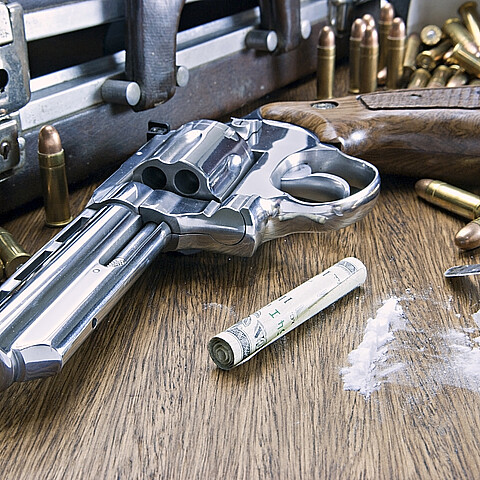 Image concept of drug trafficking