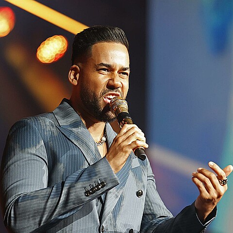 El cantante Romeo Santos durante un festival en Bogotá (Colombia). 