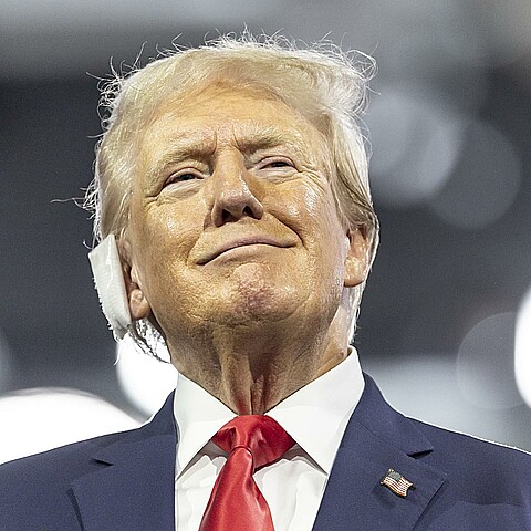 Foto del expresidente de EE.UU. Donald Trump . 