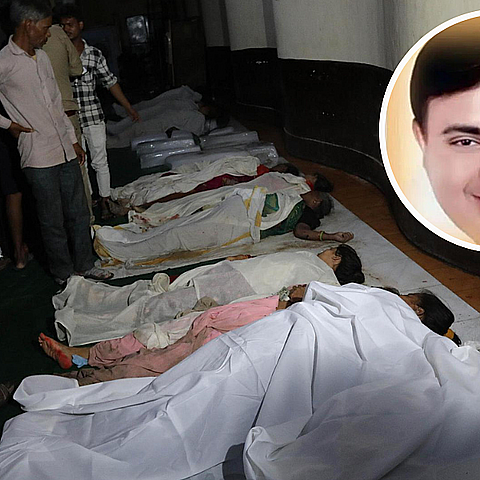 Cuerpos de las víctimas de la estampida en Hathras, Uttar Pradesh (India), a la espera de ser identificados.