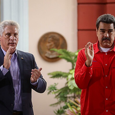 Los dictadores Díaz-Canel y Maduro en una imagen de archivo