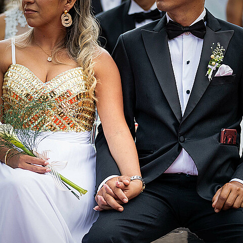 Pareja de esposos en matrimonio