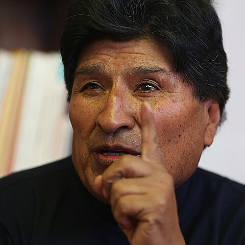 Fotografía del 21 de septiembre de 2024 de Evo Morales (2006-2019), expresidente de Bolivia, durante una entrevista con EFE en Calamarca (Bolivia). 