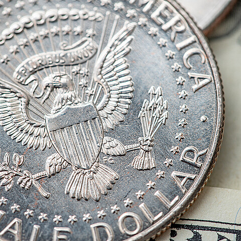 Medio dólar estadounidense, moneda de 50 centavos