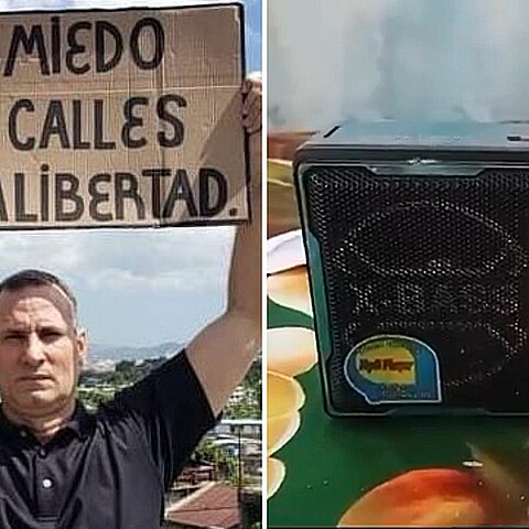 José Daniel Ferrer escucha Radio Martí en Santiago de Cuba