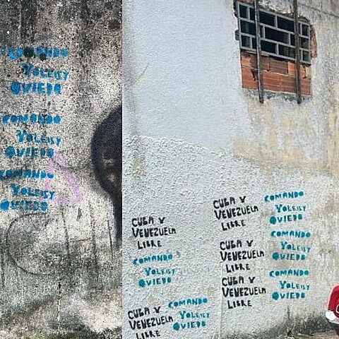 Aparecen carteles contra la dictadura cubana en Venezuela