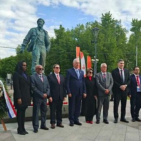 Díaz-Canel en Moscú, 2025