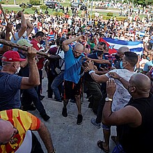 Protestas antigubernamentales en La Habana, Cuba. 11 de julio de 2021